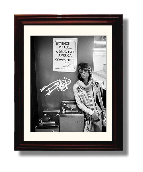Keith Richards - Anti-Drug Rebel Stance Music Wall Art 8x10 Beveled Frame wall art print – Music decor