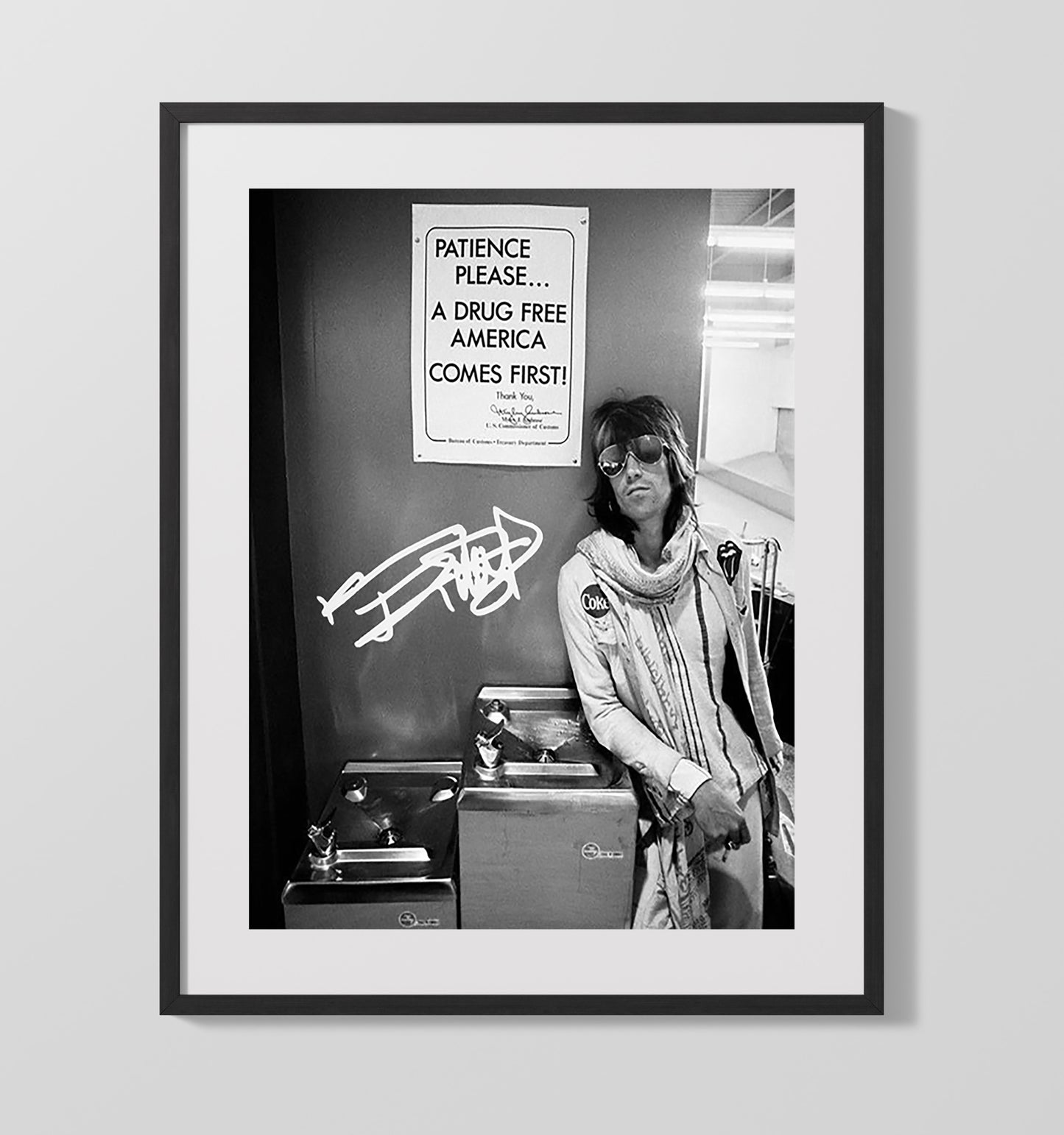 Keith Richards - Anti-Drug Rebel Stance - Vintage Music Wall Art - 16x20 Gallery Frame music decor