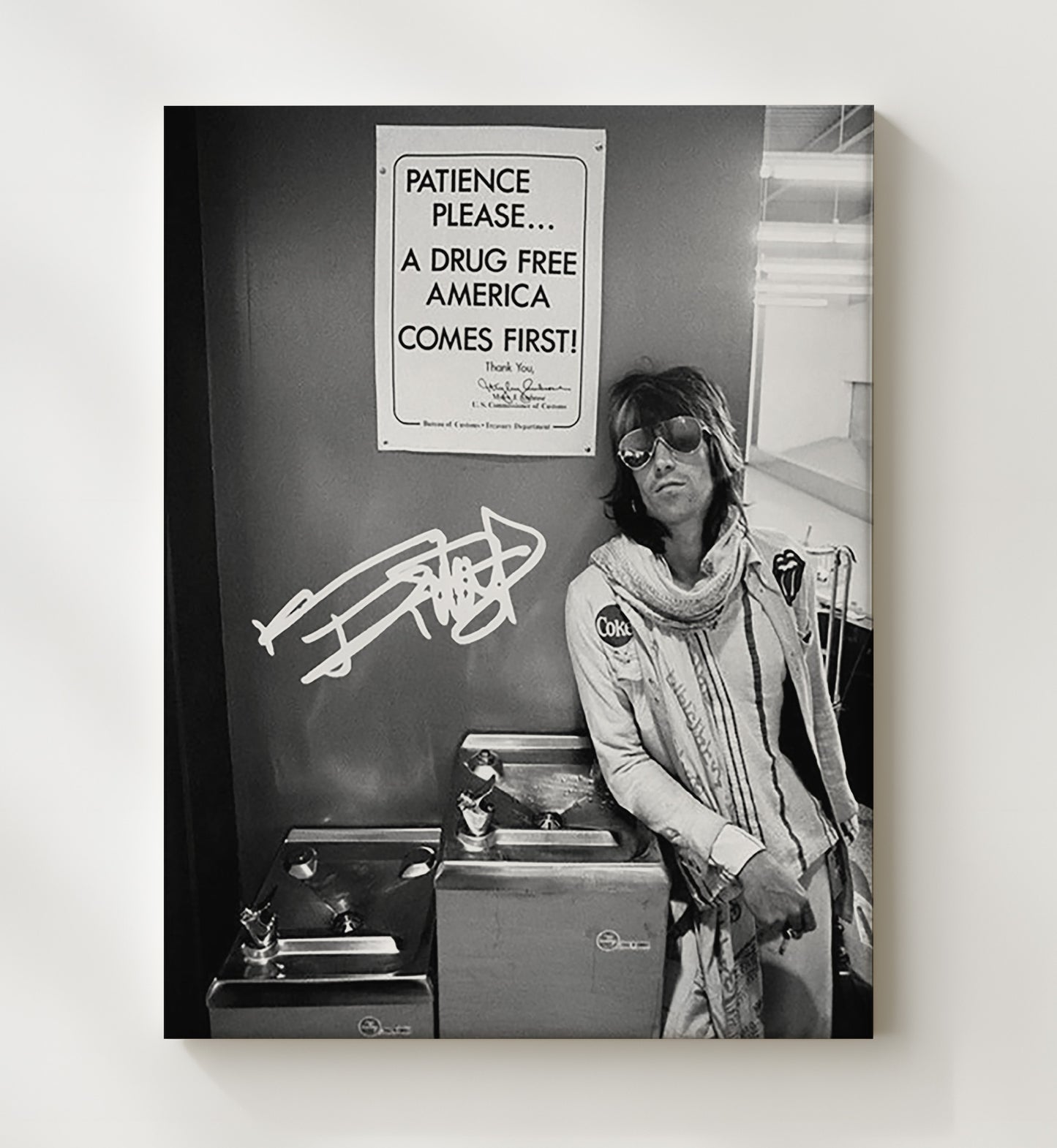 Keith Richards - Anti-Drug Rebel Stance Music Wall Art 20x24 Canvas wall art print – Music decor