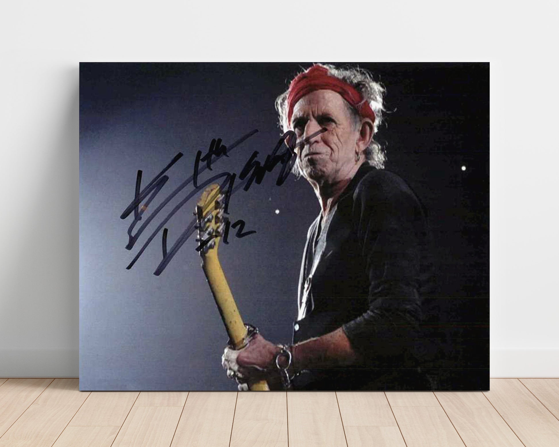 Keith Richards - Red Headband Stage Presence - Vintage Music Wall Art - 16x20 Unframed Print music decor
