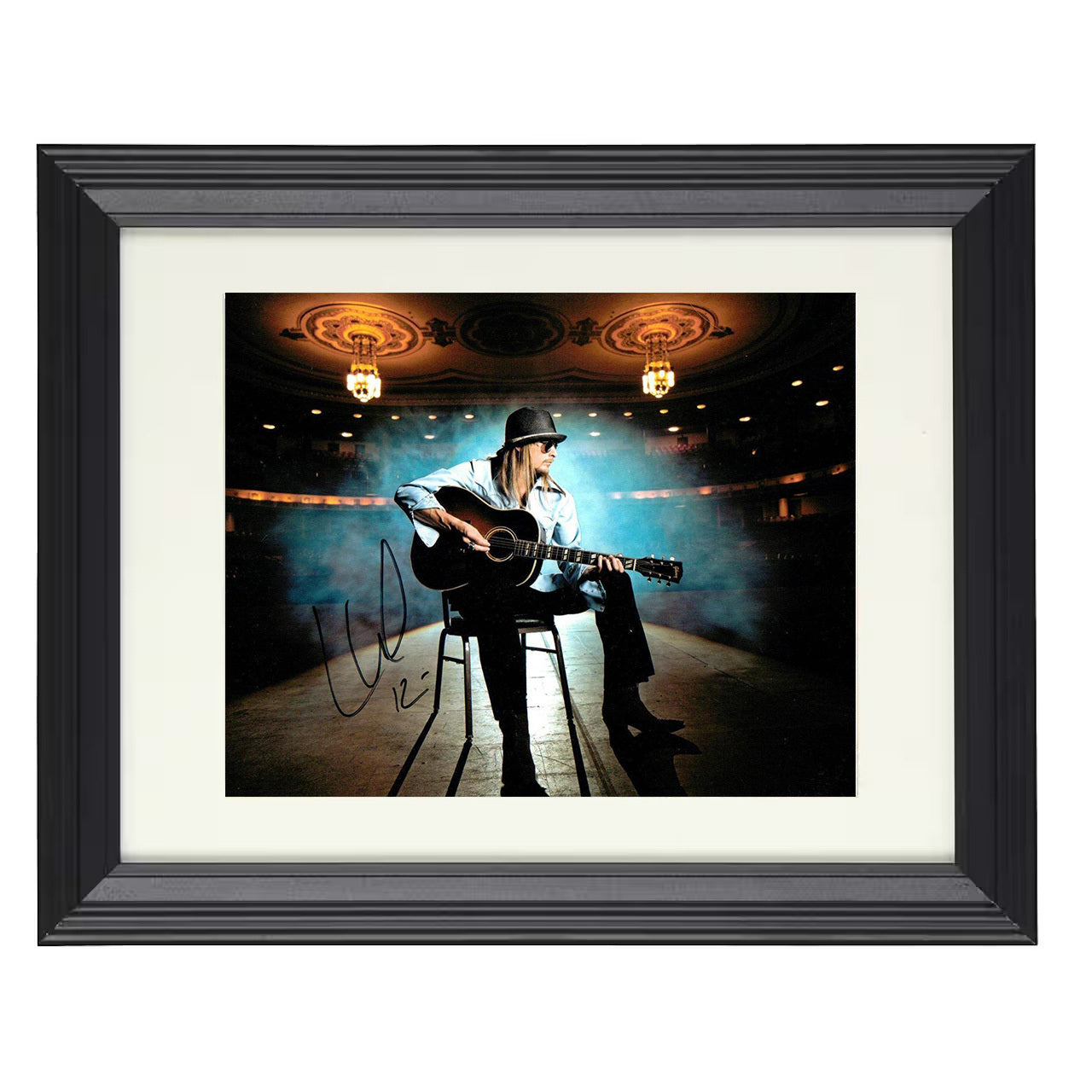 Kid Rock – American Rock Performance Energy – 8x10 black beveled framed music wall art