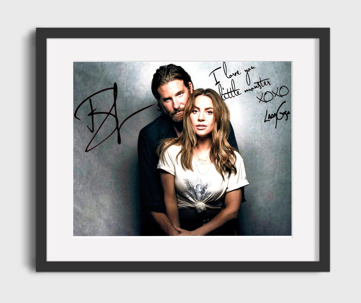 Lady Gaga and Bradley Cooper - A Star Is Born Duo Photo 8x10 Framed Canvas vintage music wall art