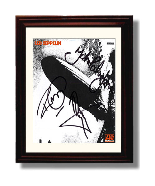 Led Zeppelin - Debut Album Cover with S Music Wall Art 8x10 Beveled Frame wall art print – Music decor