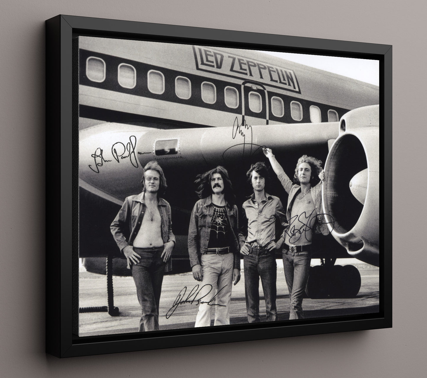 Led Zeppelin - Stairway to Jet - Vintage Music Wall Art - 16x20 Framed Canvas music decor