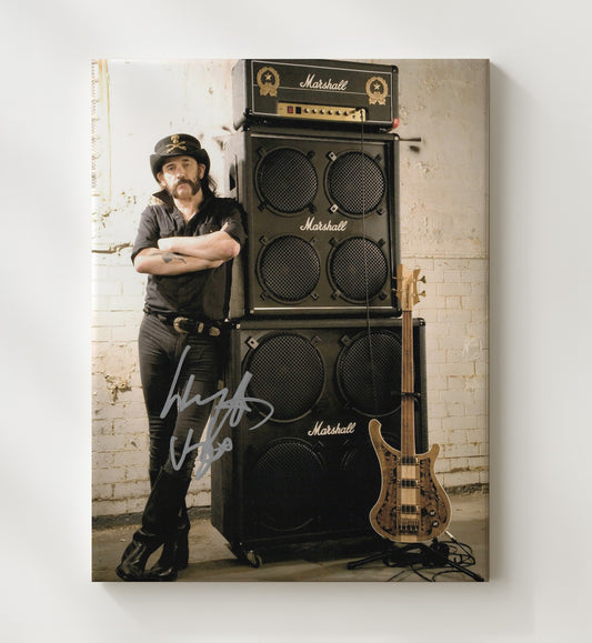 Lemmy Kilmister - Wall of Marshall Power 16x20 Gallery Frame vintage music wall art