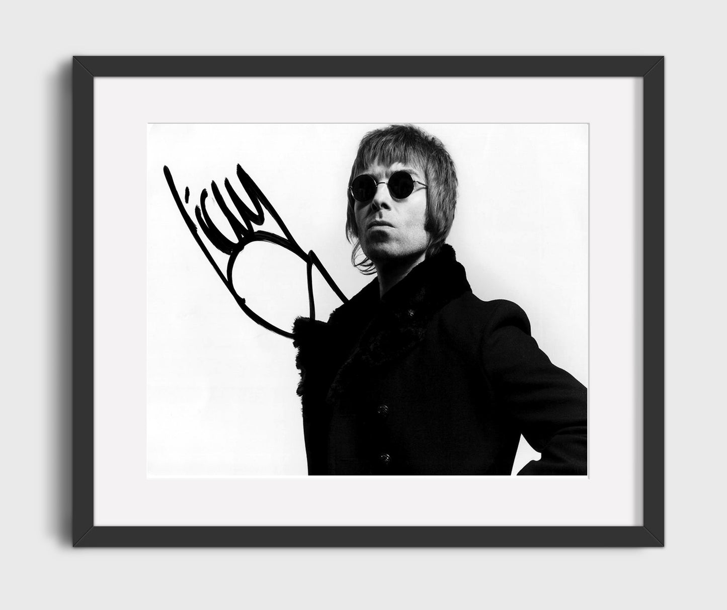 Liam Gallagher - Madchester Swagger - Vintage Music Wall Art - 16x20 Gallery Frame music decor