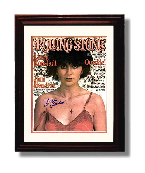 Linda Ronstadt - Rolling Stone Magazine Cover Portrait - Vintage Music Wall Art - 8x10 Beveled Frame music decor