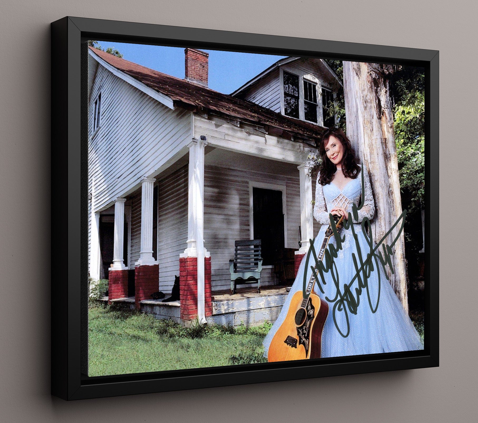 Loretta Lynn - Country Roots Icon Portrait - Vintage Music Wall Art - 16x20 Framed Canvas music decor