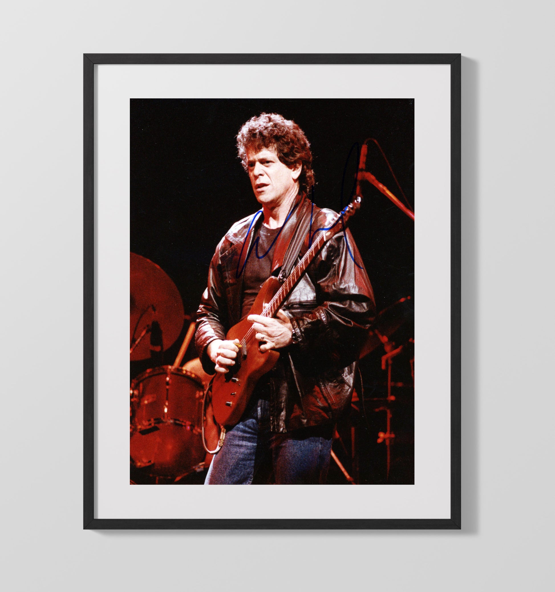 Lou Reed - Live Stage Performance Leather Jacket Music Wall Art 16x20 Gallery Frame wall art print – Music decor