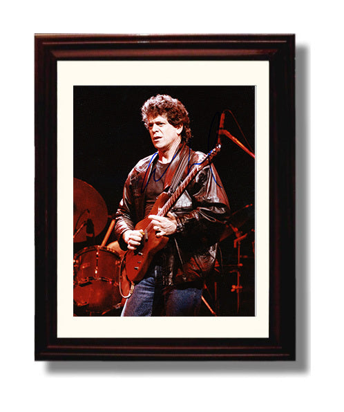 Lou Reed - Live Stage Performance Leather Jacket Music Wall Art 8x10 Beveled Frame wall art print – Music decor