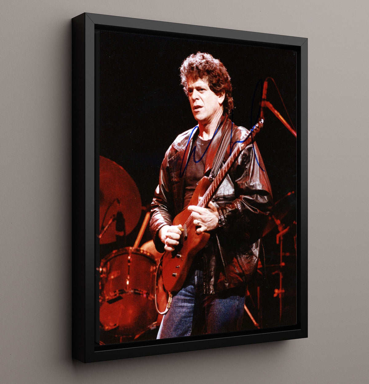 Lou Reed - Live Stage Performance Leather Jacket 8x10 Unframed Print vintage music wall art