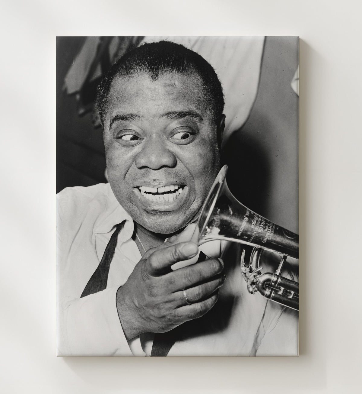 Louis Armstrong - Trumpet Joy 16x20 Gallery Frame vintage music wall art