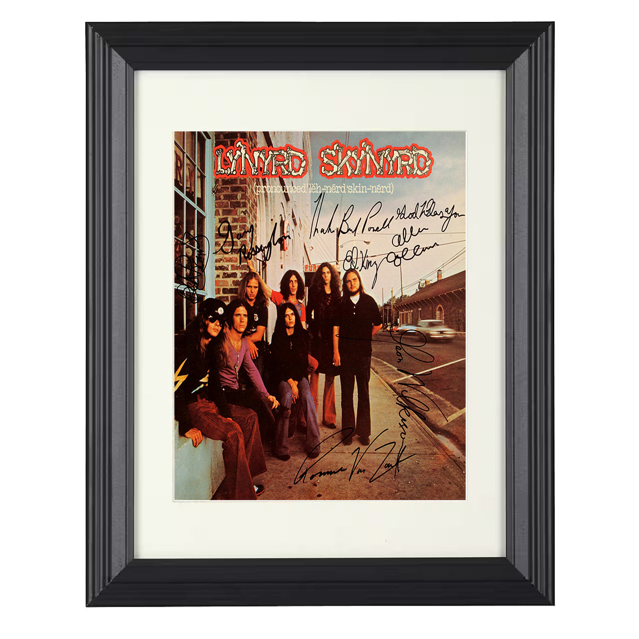 Lynyrd Skynyrd – Pronounced Debut ed Image – 8x10 black beveled framed music wall art