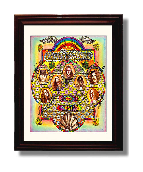 Lynyrd Skynyrd - Second Helping Music Wall Art 8x10 Beveled Frame wall art print – Music decor
