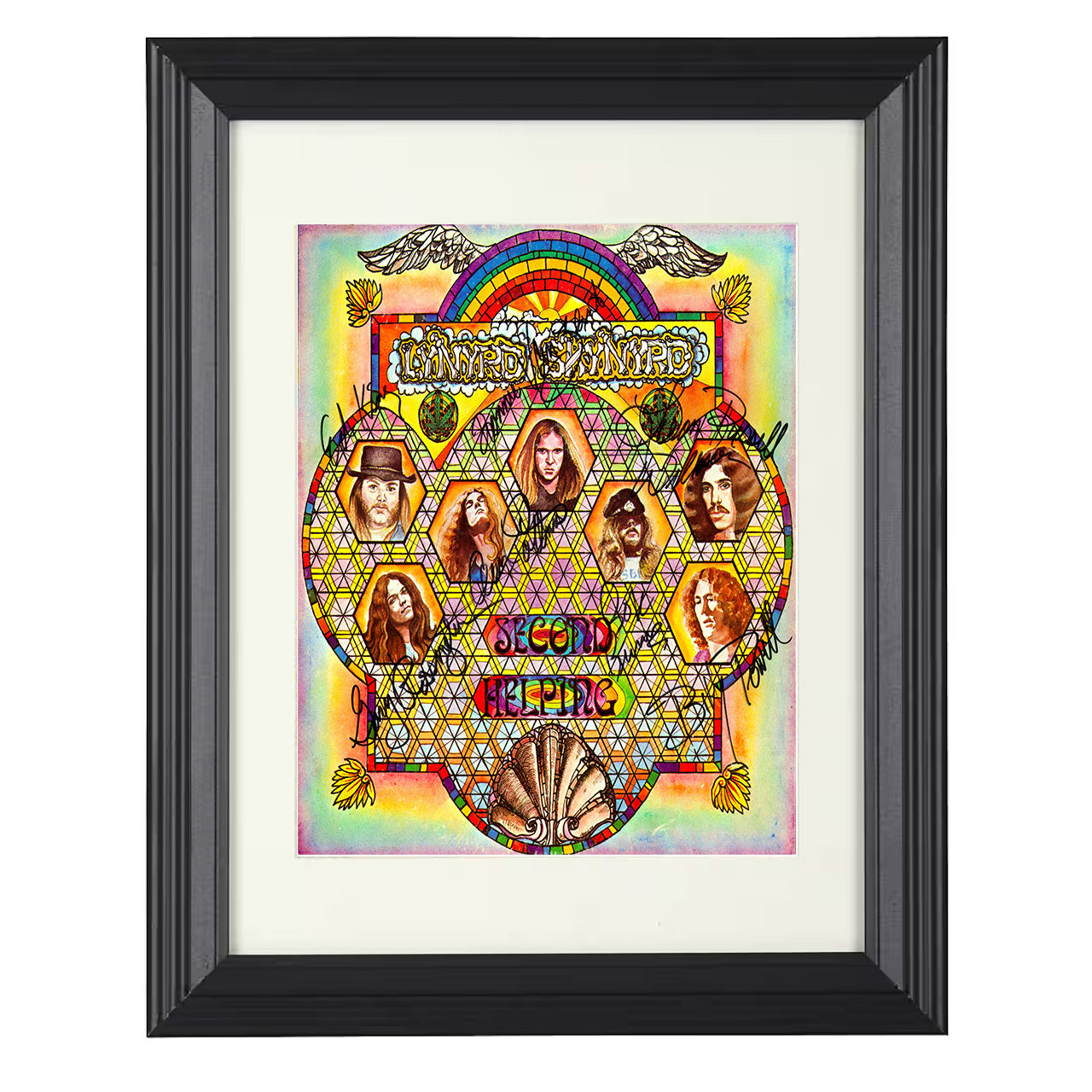Lynyrd Skynyrd – Second Helping – 8x10 black beveled framed music wall art