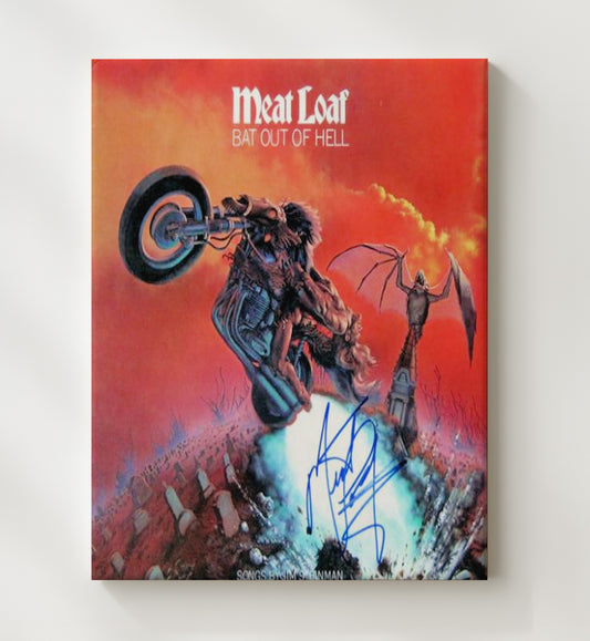 Meat Loaf - Bat Out of Hell Album Cover Motorcycle Artwork 16x20 Gallery Frame vintage music wall art