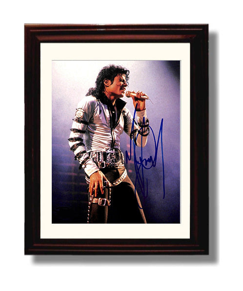 Michael Jackson - Live Microphone Performance Music Wall Art 8x10 Beveled Frame wall art print – Music decor