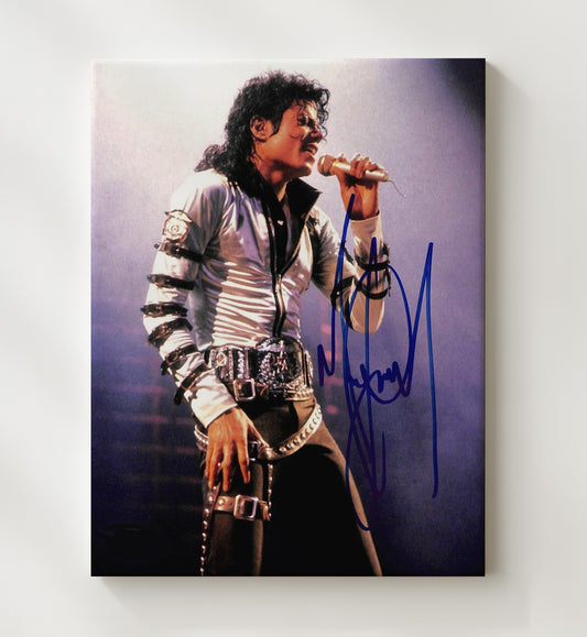 Michael Jackson - Live Microphone Performance 16x20 Gallery Frame vintage music wall art