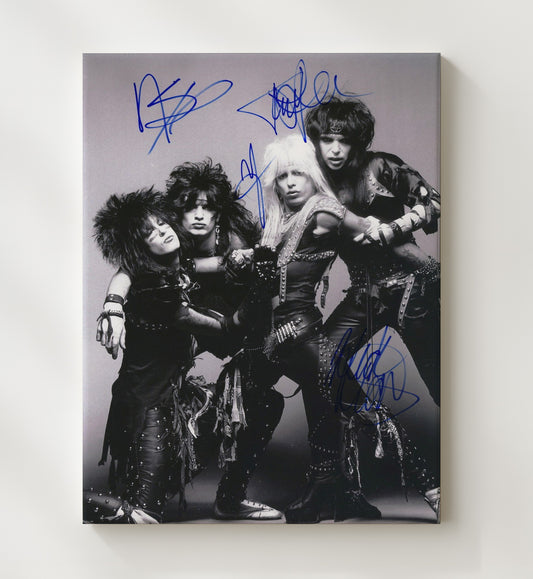 Motley Crue - Vince Neil Ensemble Cast Black-and-White Group Image 16x20 Gallery Frame vintage music wall art