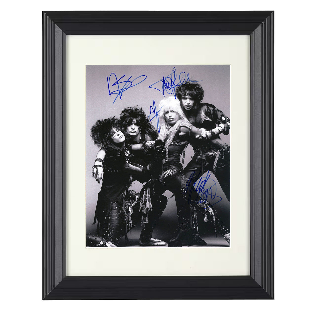 Motley Crue – Vince Neil Ensemble Cast Monochrome Band Image – 8x10 black beveled framed music wall art