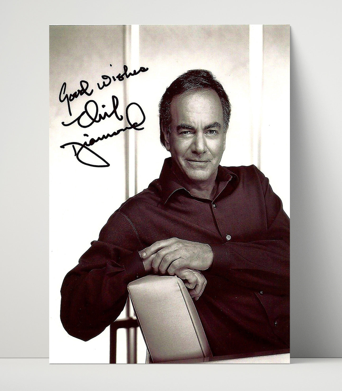 Neil Diamond - Seated Chair Studio Image - Vintage Music Wall Art - 16x20 Unframed Print music decor