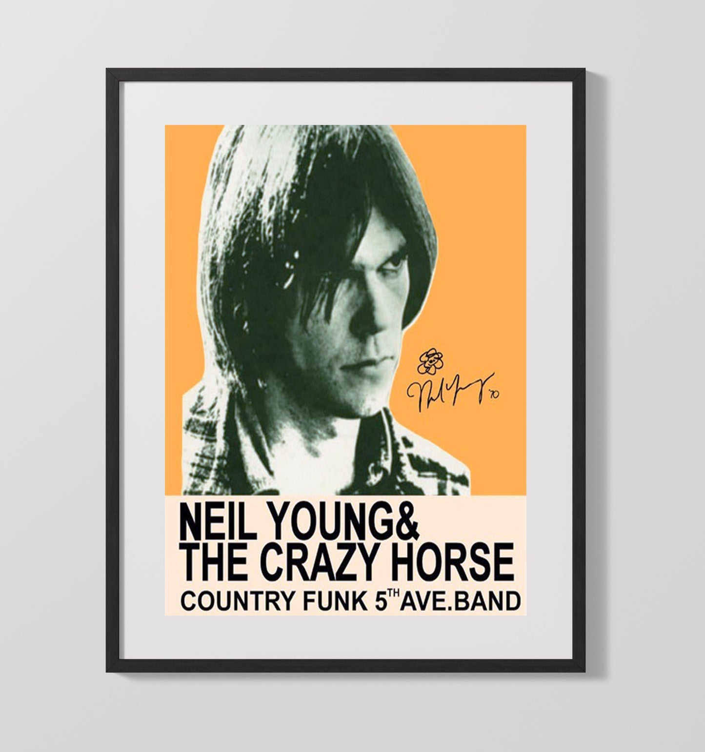 Neil Young - Country Funk Promo Artwork Music Wall Art 16x20 Gallery Frame wall art print – Music decor