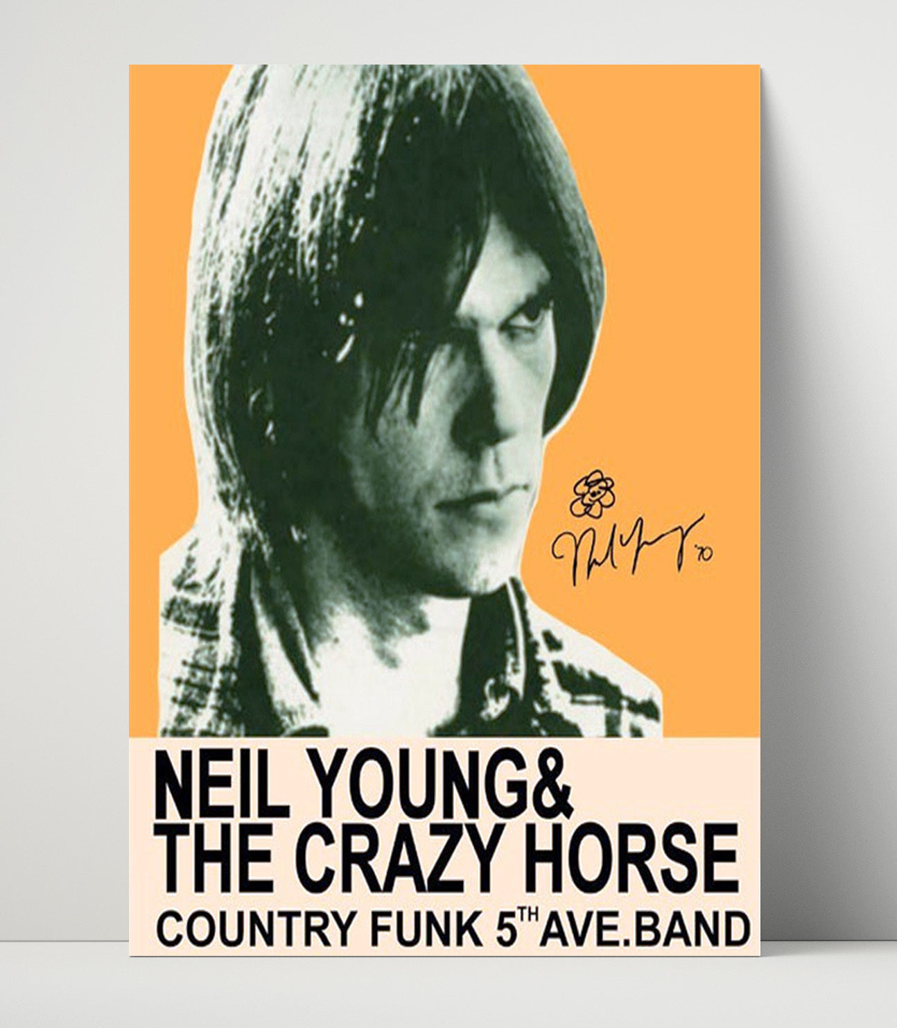 Neil Young - Country Funk Promo Artwork Music Wall Art 16x20 Unframed Print wall art print – Music decor