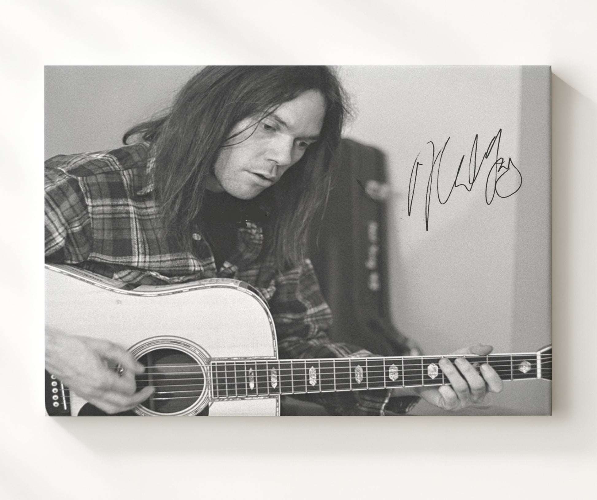 Neil Young - Heart of Gold Strings - Vintage Music Wall Art - 20x24 Canvas music decor