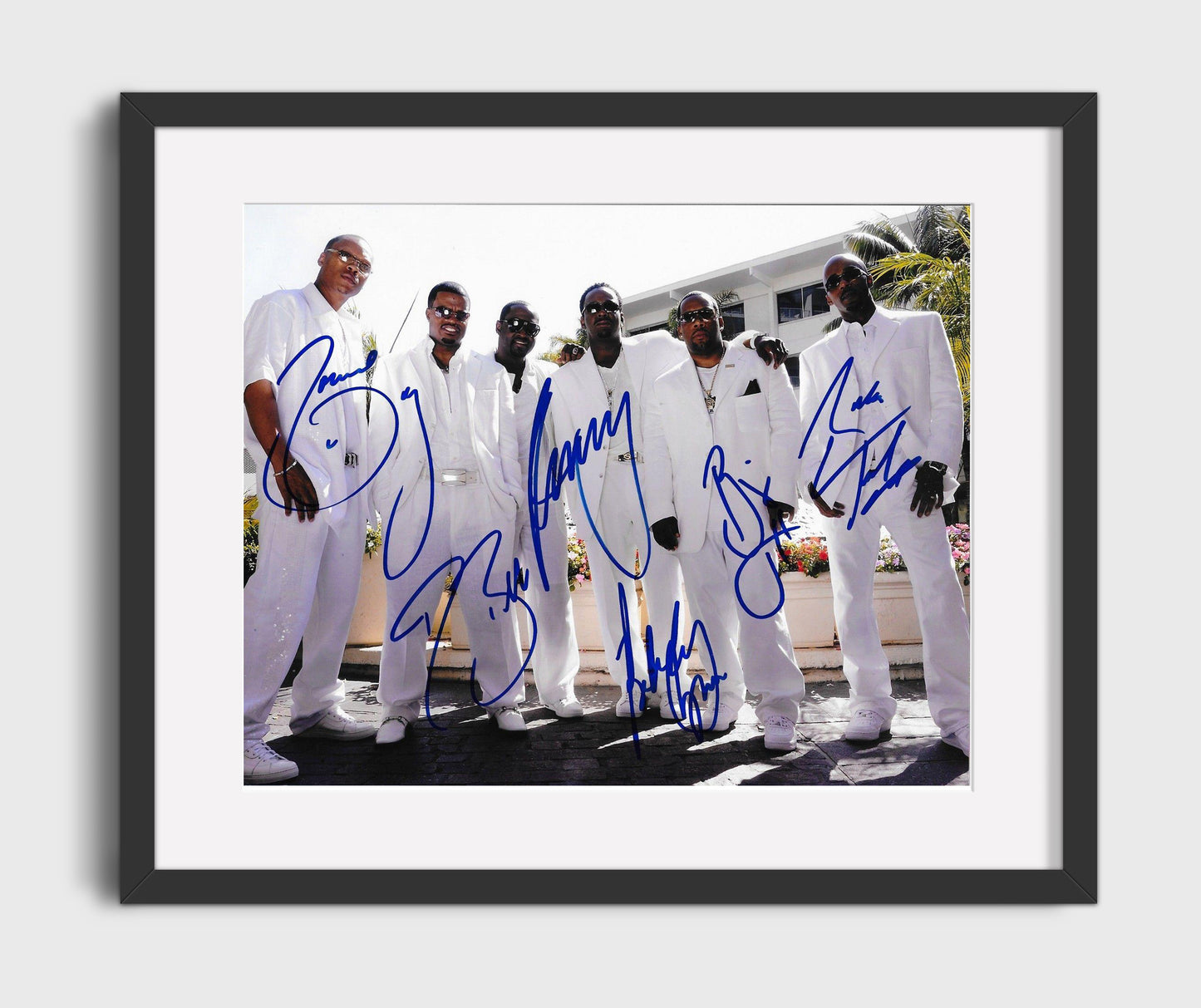 New Edition - Classic RnB Group All White Styling - Vintage Music Wall Art - 16x20 Gallery Frame music decor