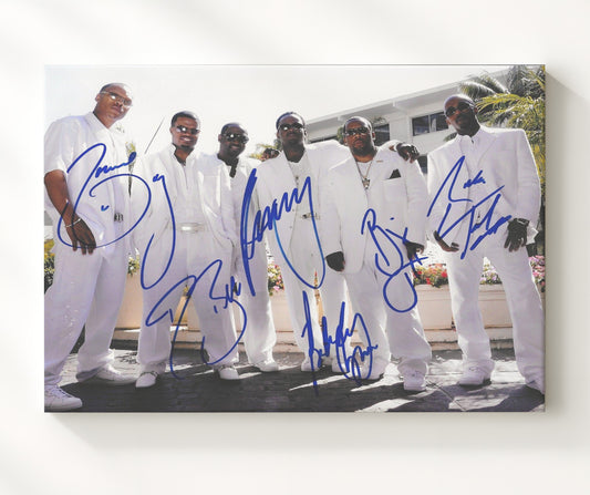 New Edition - Classic RnB Group All White Styling 16x20 Gallery Frame vintage music wall art