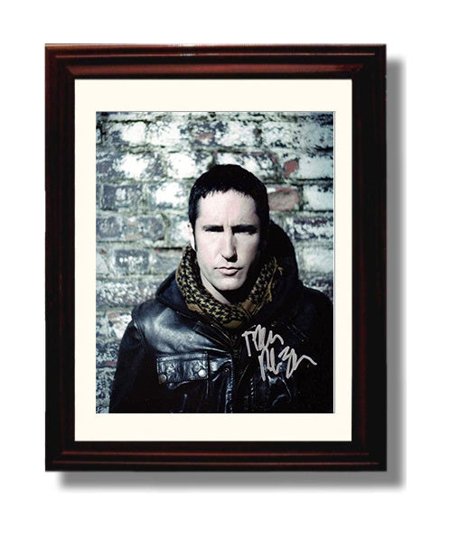 Nine Inch Nails - Trent Reznor Leather Jacket Portrait Music Wall Art 8x10 Beveled Frame wall art print – Music decor