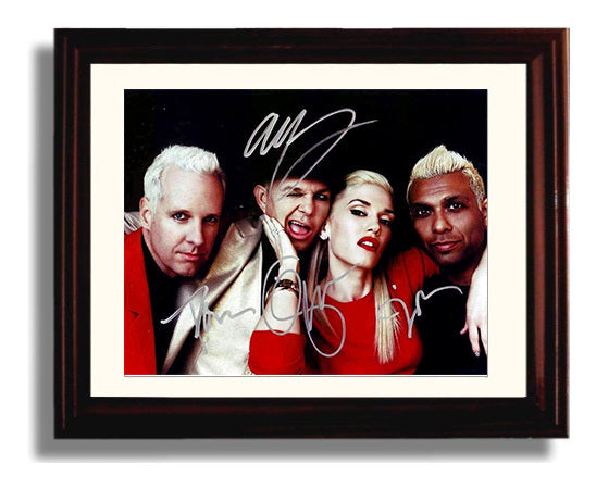 No Doubt - Gwen Stefani and Band Studio Portrait Red Theme - Vintage Music Wall Art - 8x10 Beveled Frame music decor