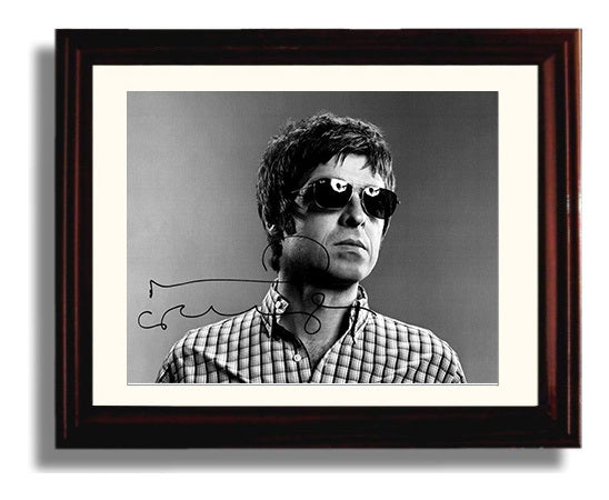 Noel Gallagher - Cool Britannia Shades - Vintage Music Wall Art - 8x10 Beveled Frame music decor