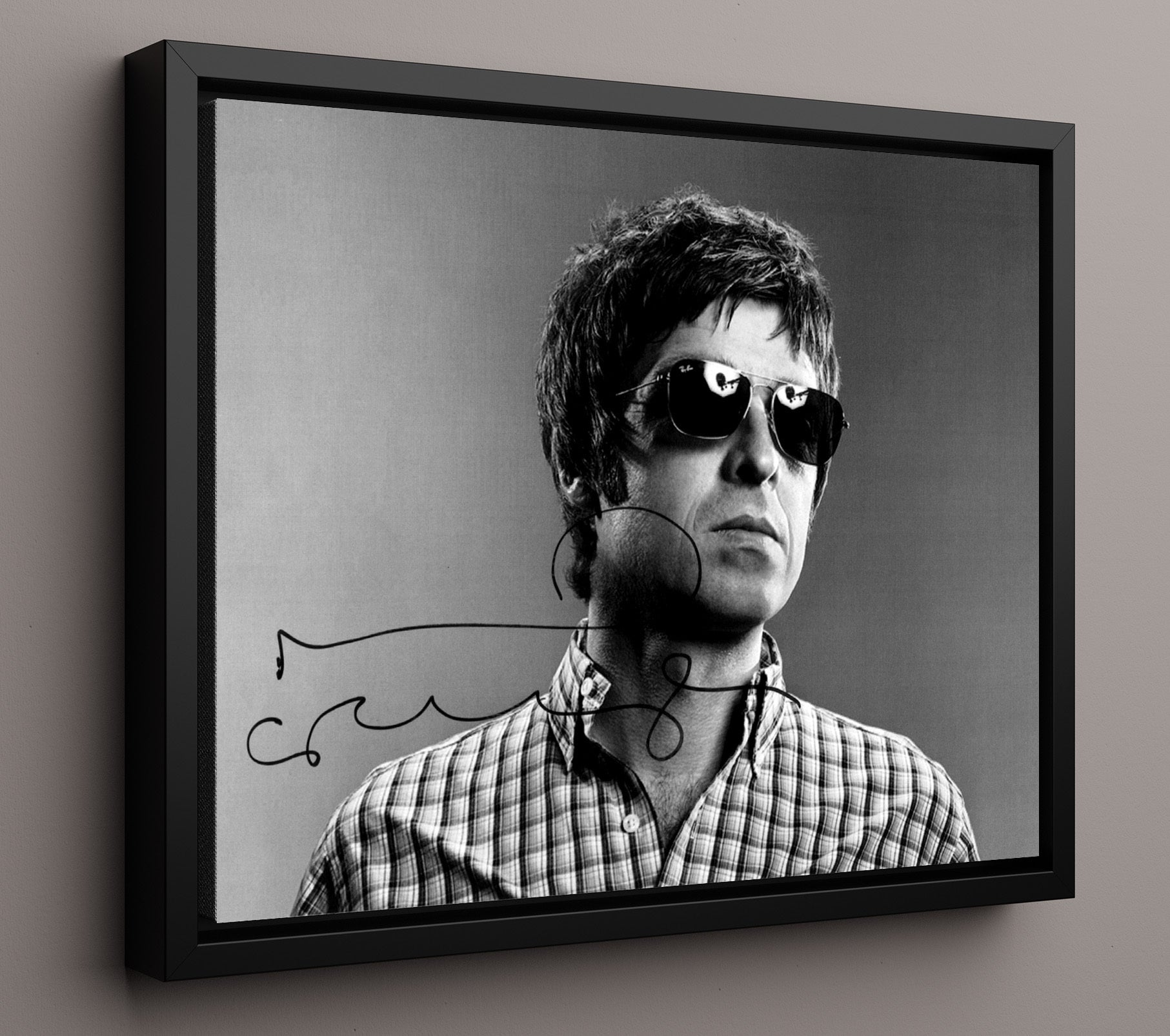 Noel Gallagher - Cool Britannia Shades - Vintage Music Wall Art - 16x20 Framed Canvas music decor