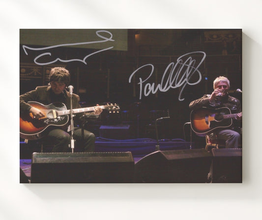 Noel Gallagher and Paul Weller - Acoustic Stage Set 16x20 Gallery Frame vintage music wall art