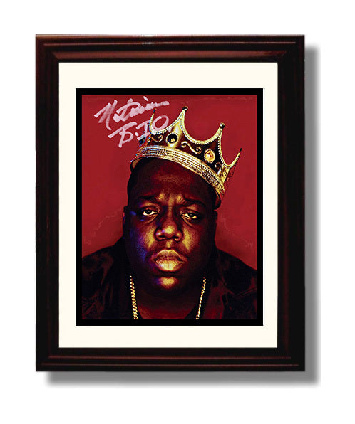 Notorious BIG - Crowned King Music Wall Art 8x10 Beveled Frame wall art print – Music decor