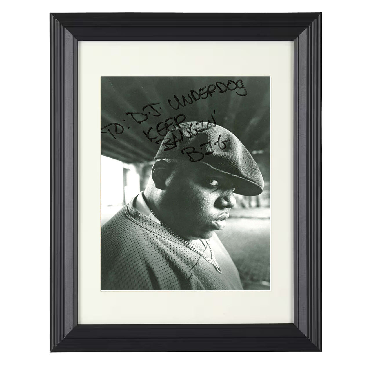 Notorious BIG – Keep Bangin Image – 8x10 black beveled framed music wall art