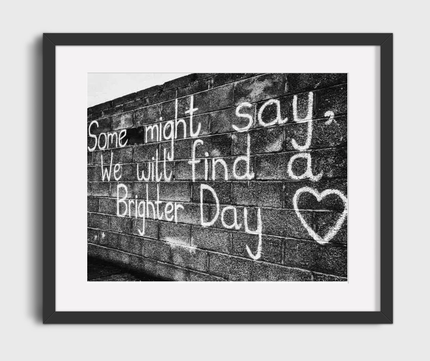 Oasis - Brighter Day Graffiti - Vintage Music Wall Art - 16x20 Gallery Frame music decor