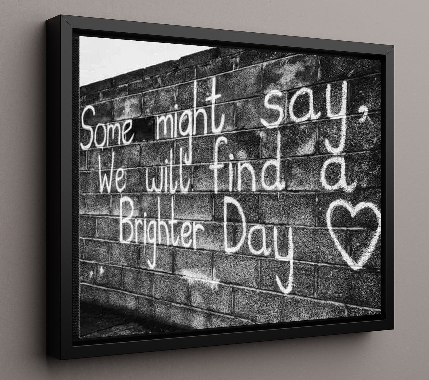 Oasis - Brighter Day Graffiti - Vintage Music Wall Art - 16x20 Framed Canvas music decor