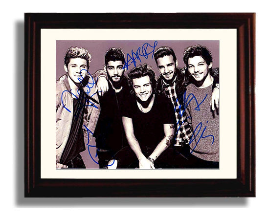 One Direction - Boy Band Group Portrait Era - Vintage Music Wall Art - 8x10 Beveled Frame music decor