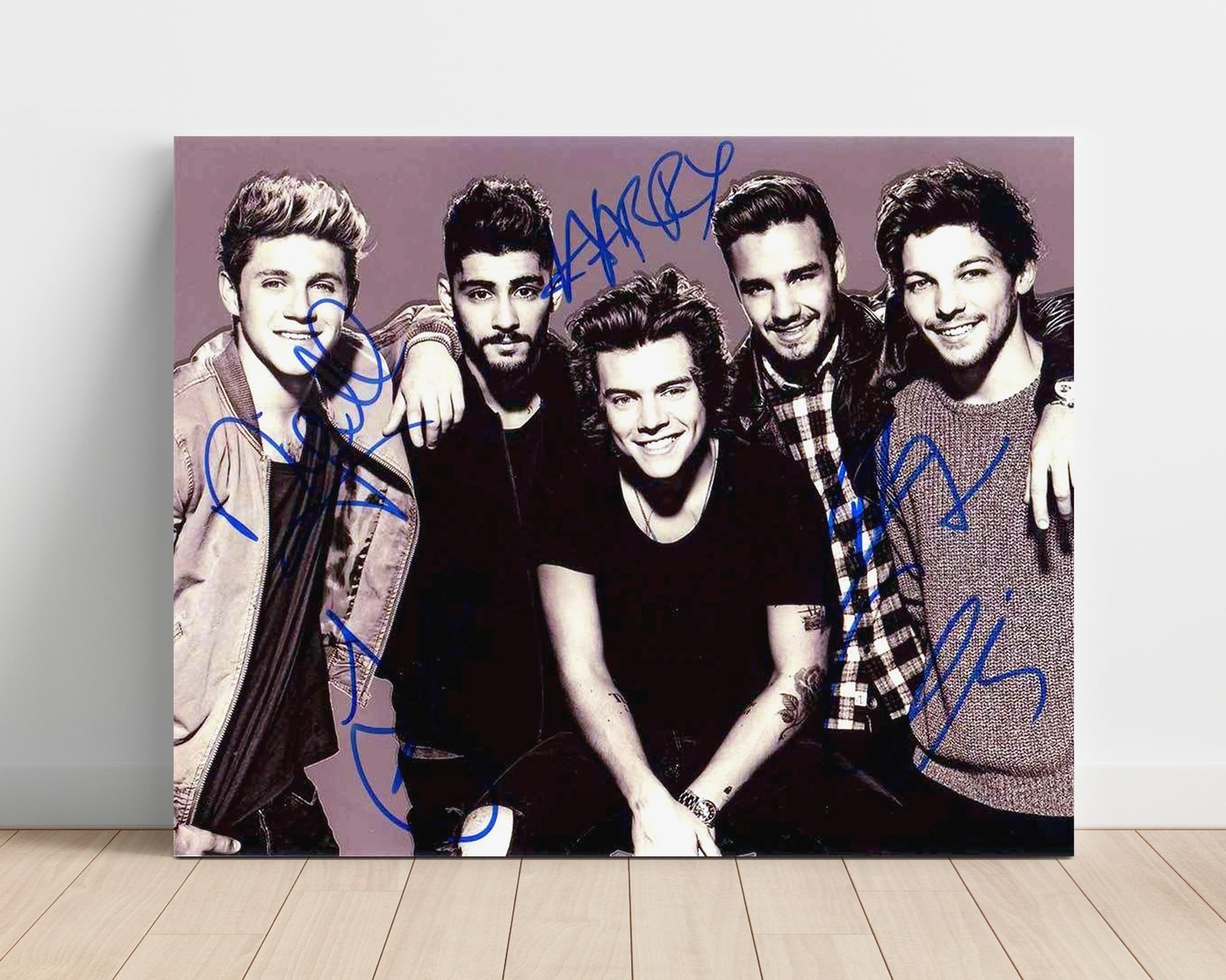 One Direction - Boy Band Group Portrait Era - Vintage Music Wall Art - 16x20 Unframed Print music decor