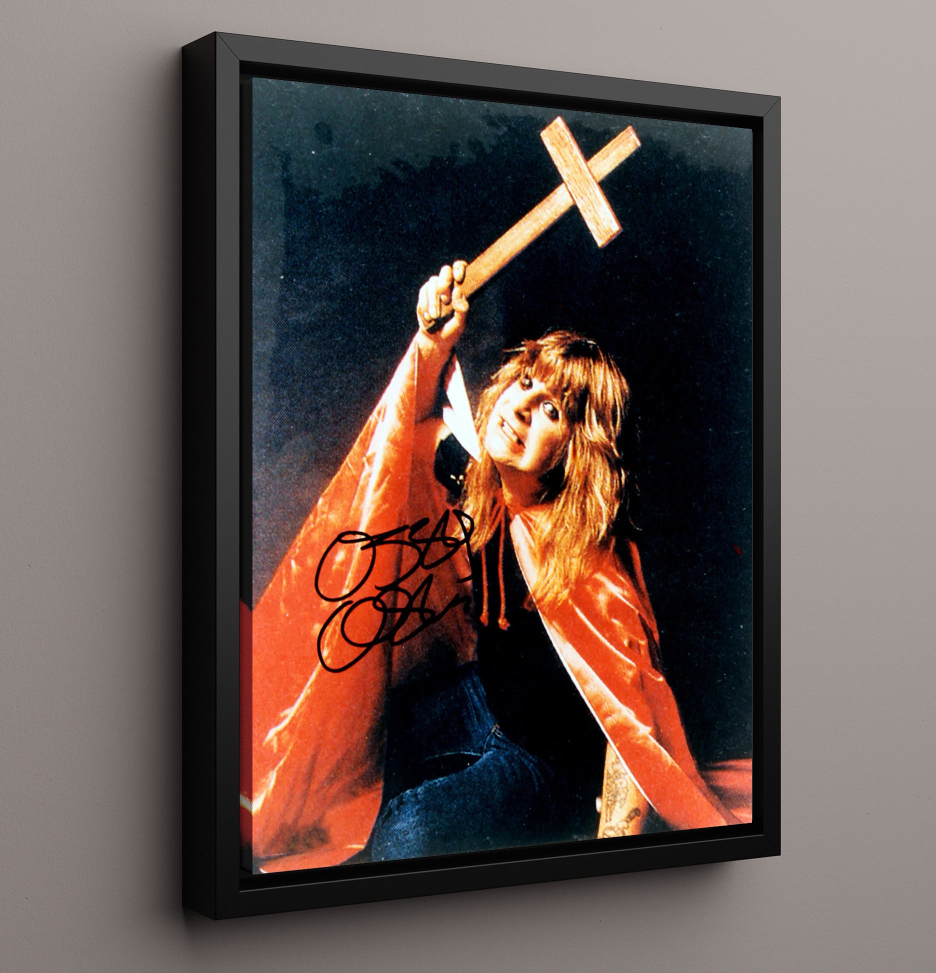 Ozzy Osbourne - Cross and Chaos - Vintage Music Wall Art - 16x20 Framed Canvas music decor