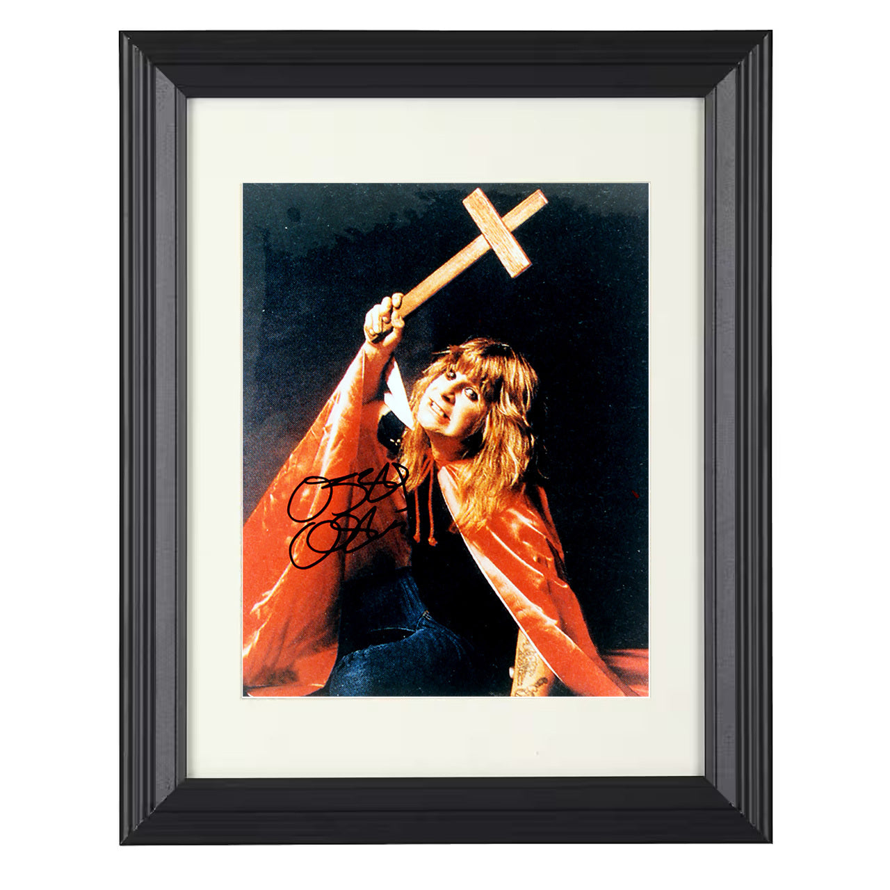 Ozzy Osbourne – Cross and Chaos Image – 8x10 black beveled framed music wall art