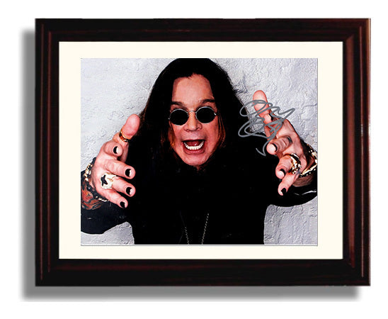 Ozzy Osbourne - Prince of Darkness Grin - Vintage Music Wall Art - 8x10 Beveled Frame music decor