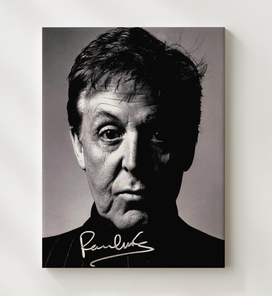 Paul McCartney - Dramatic Black-and-White Studio Photo 16x20 Gallery Frame vintage music wall art