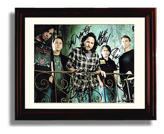 Pearl Jam - Eddie Vedder and Band Balcony Portrait - Vintage Music Wall Art - 8x10 Beveled Frame music decor