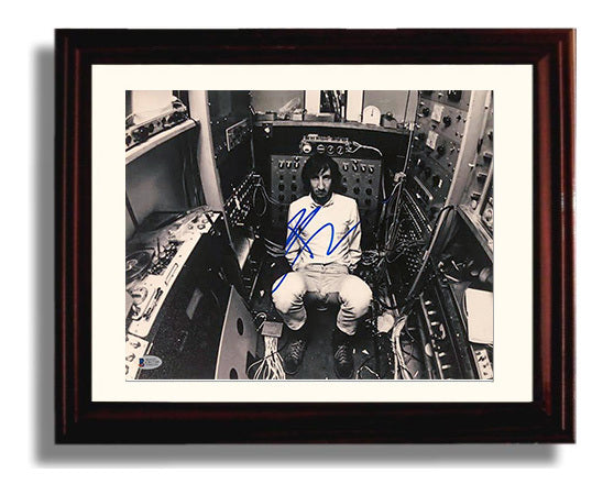 Pete Townshend - Studio Equipment Seated Portrait - Vintage Music Wall Art - 8x10 Beveled Frame music decor