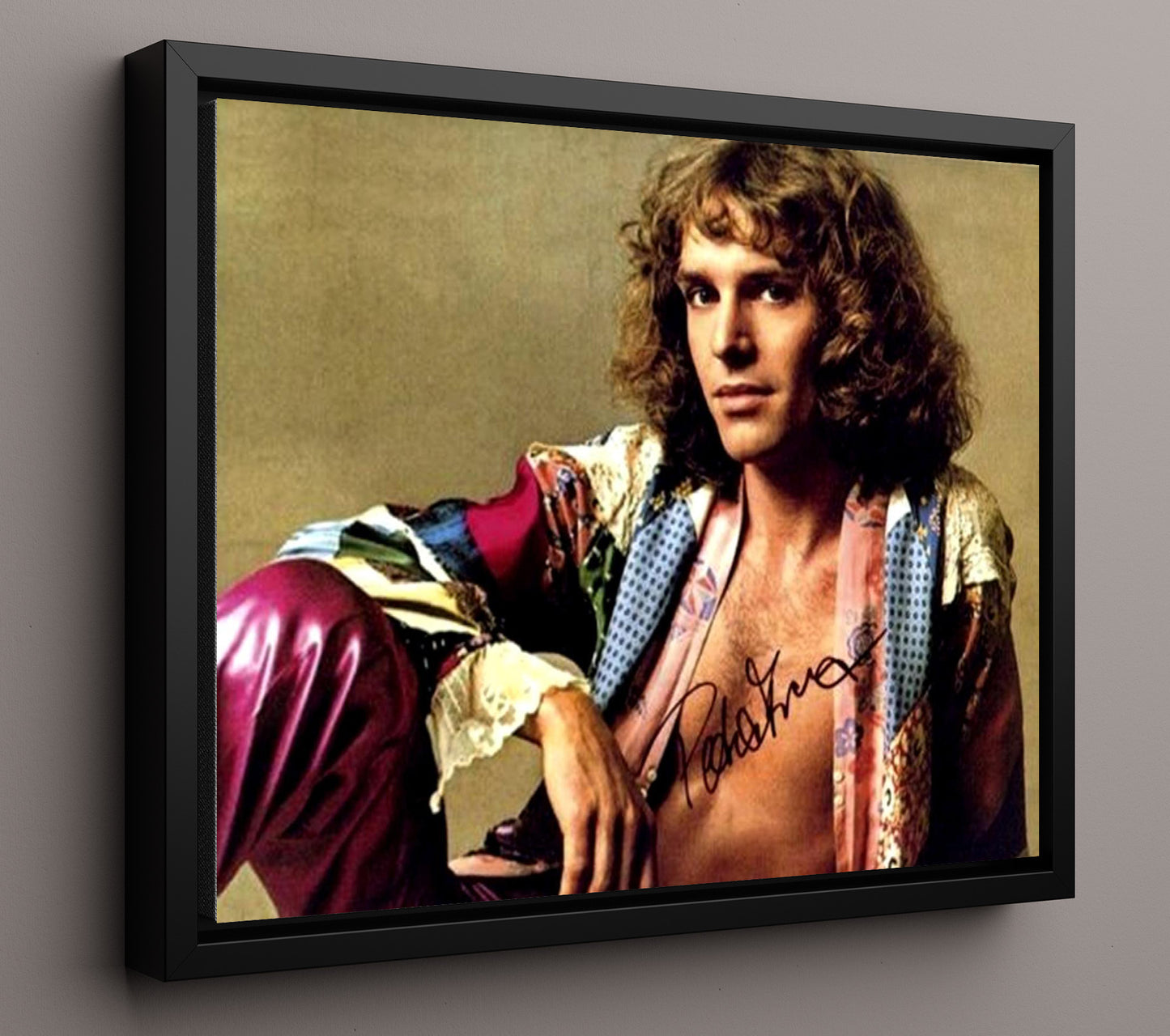 Peter Frampton - Classic Comes Alive Era Portrait - Vintage Music Wall Art - 16x20 Framed Canvas music decor