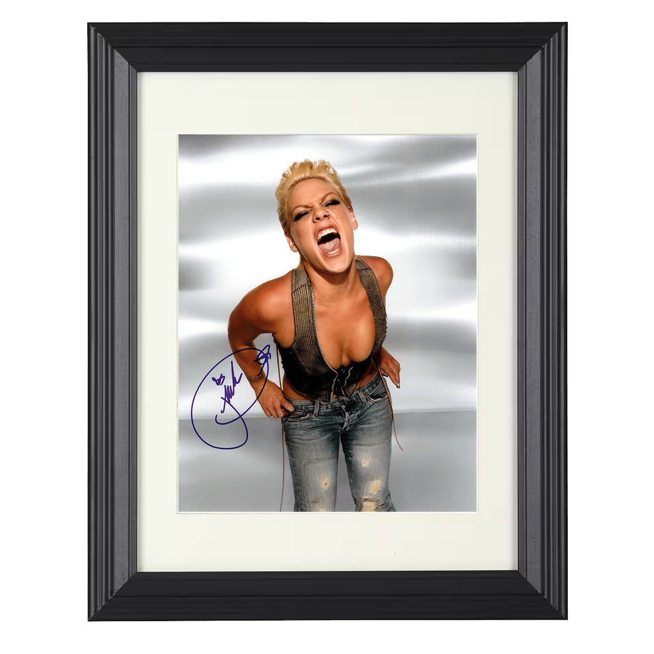 Pink – Fierce Promotional Expression – 8x10 black beveled framed music wall art