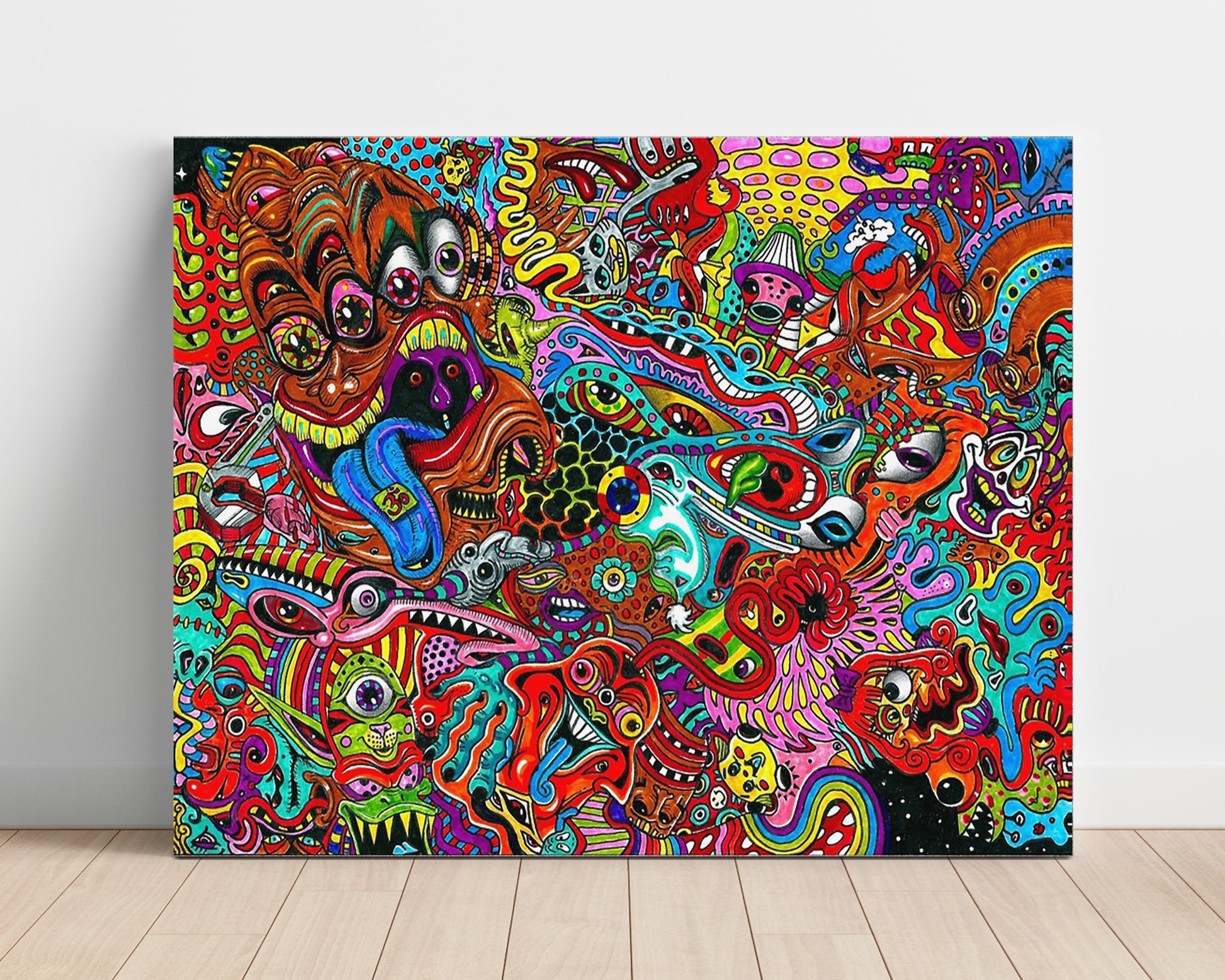 Psychedelic Art - Eye Popping Chaos - Vintage Music Wall Art - 16x20 Unframed Print music decor